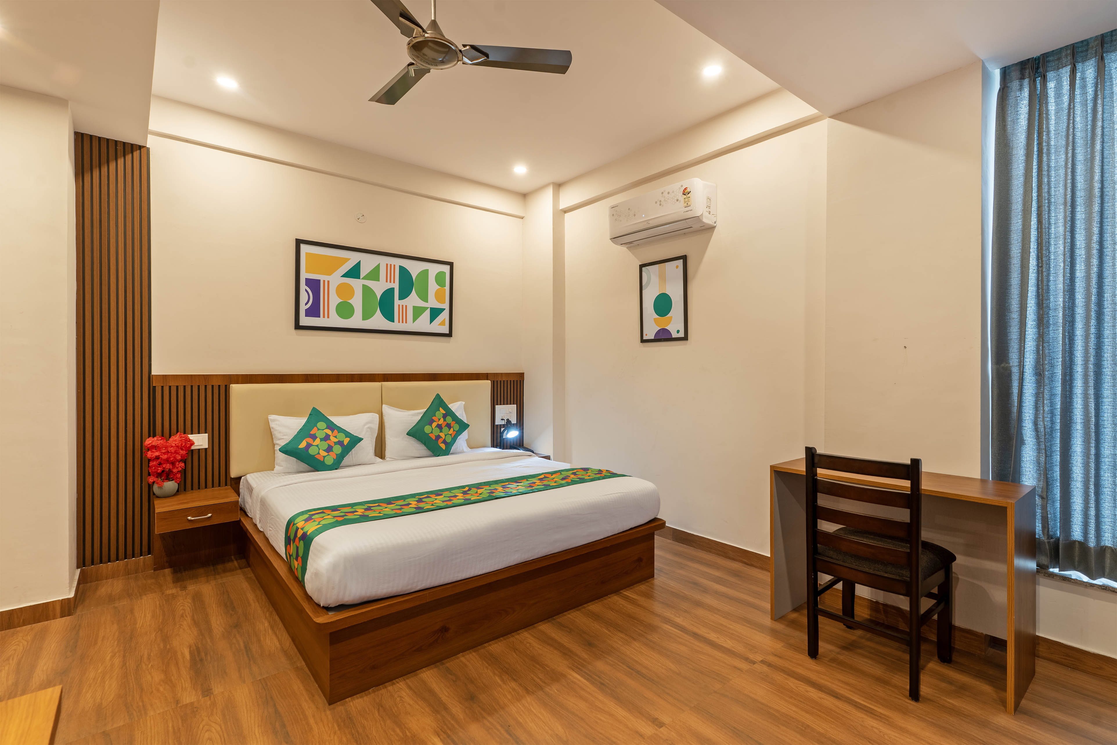 Deluxe room in Treebo Adithi Comforts Inn and Suites in undefined. 