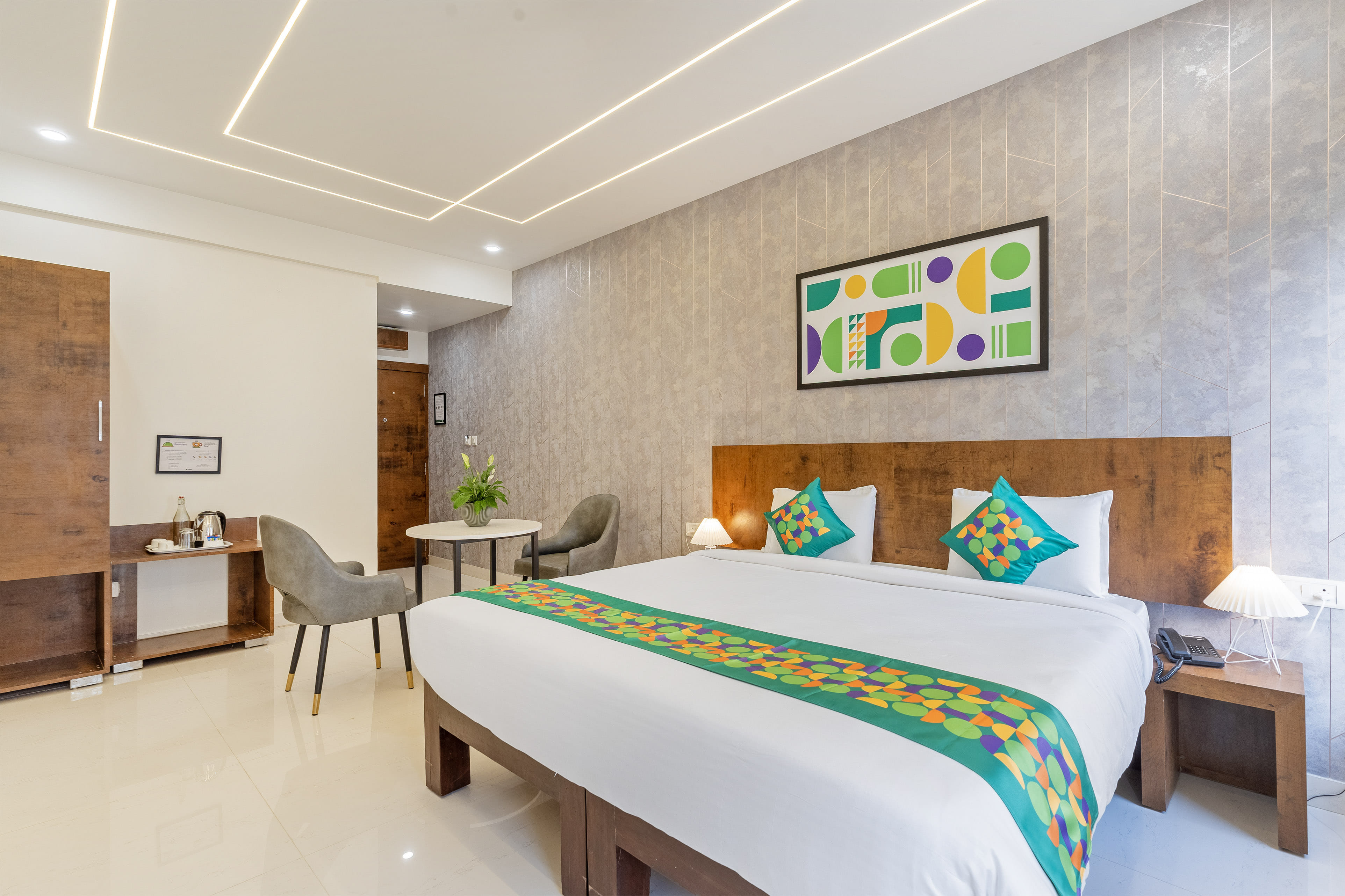 Deluxe room in Treebo Cocoon Suites in undefined. 