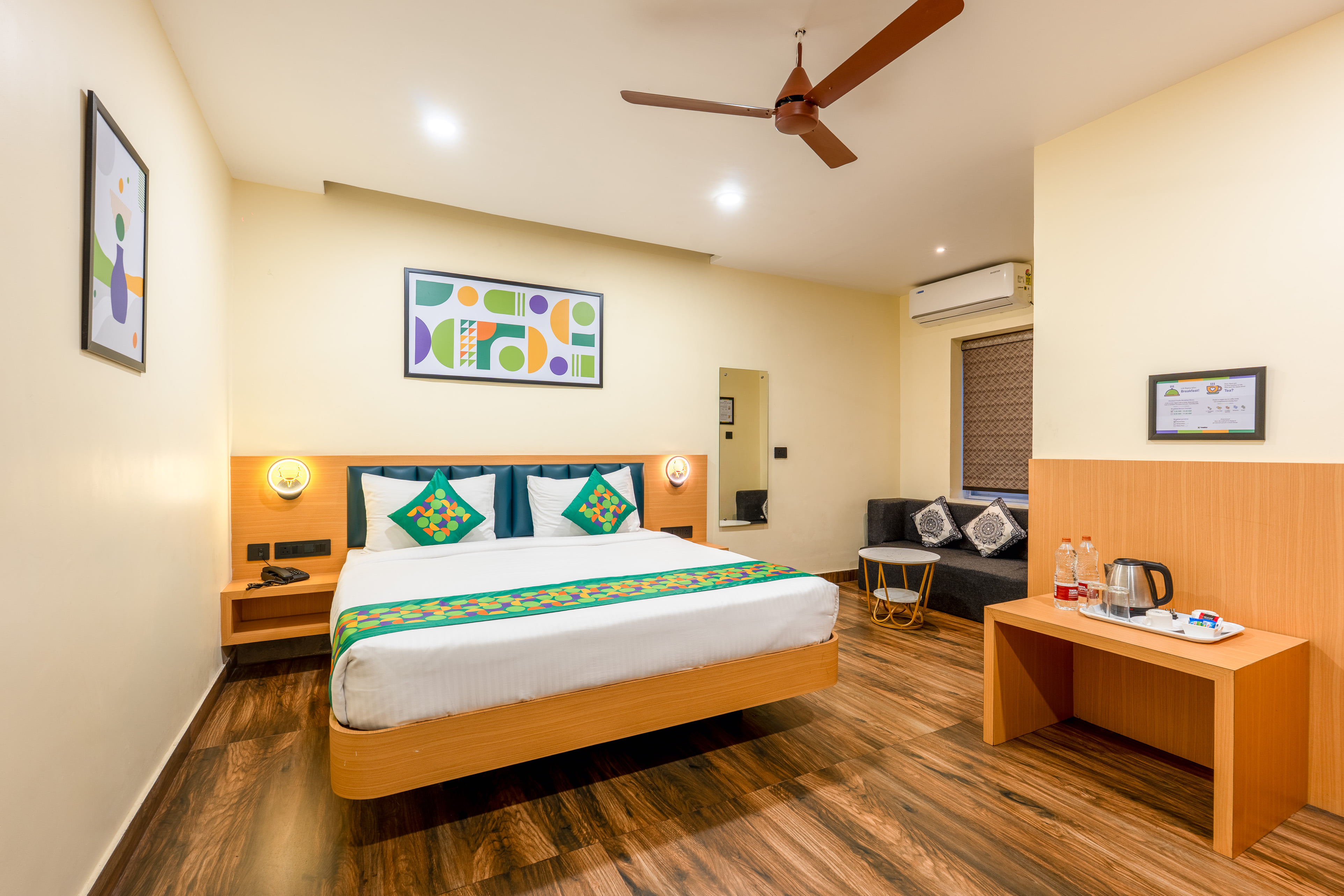 Deluxe room in Treebo Grace Stays, Sum Hospital in undefined.