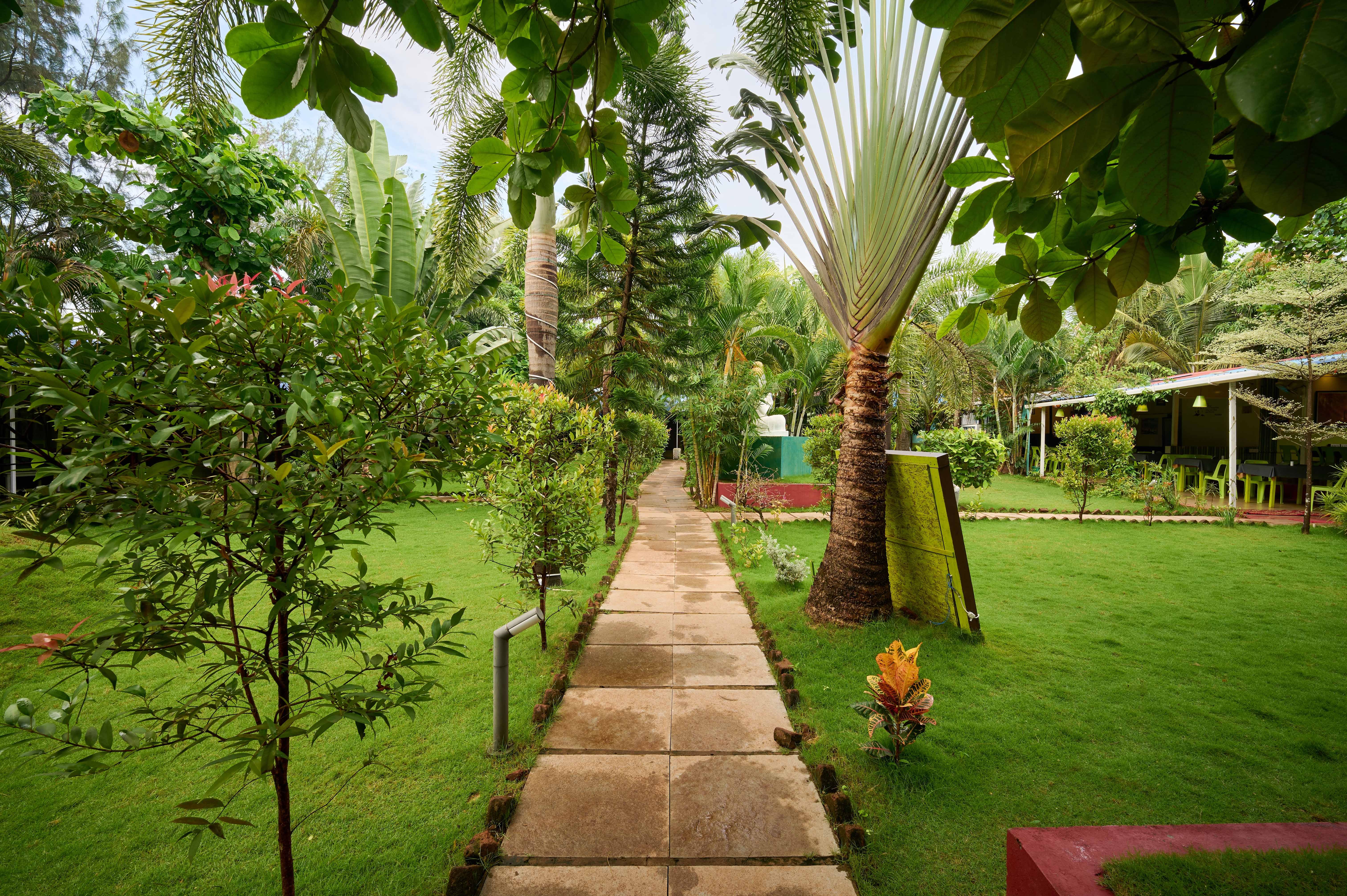 The Garden/Outdoors of Treebo Lands End Beach Resort - 100m From Morjim Beach in undefined. 