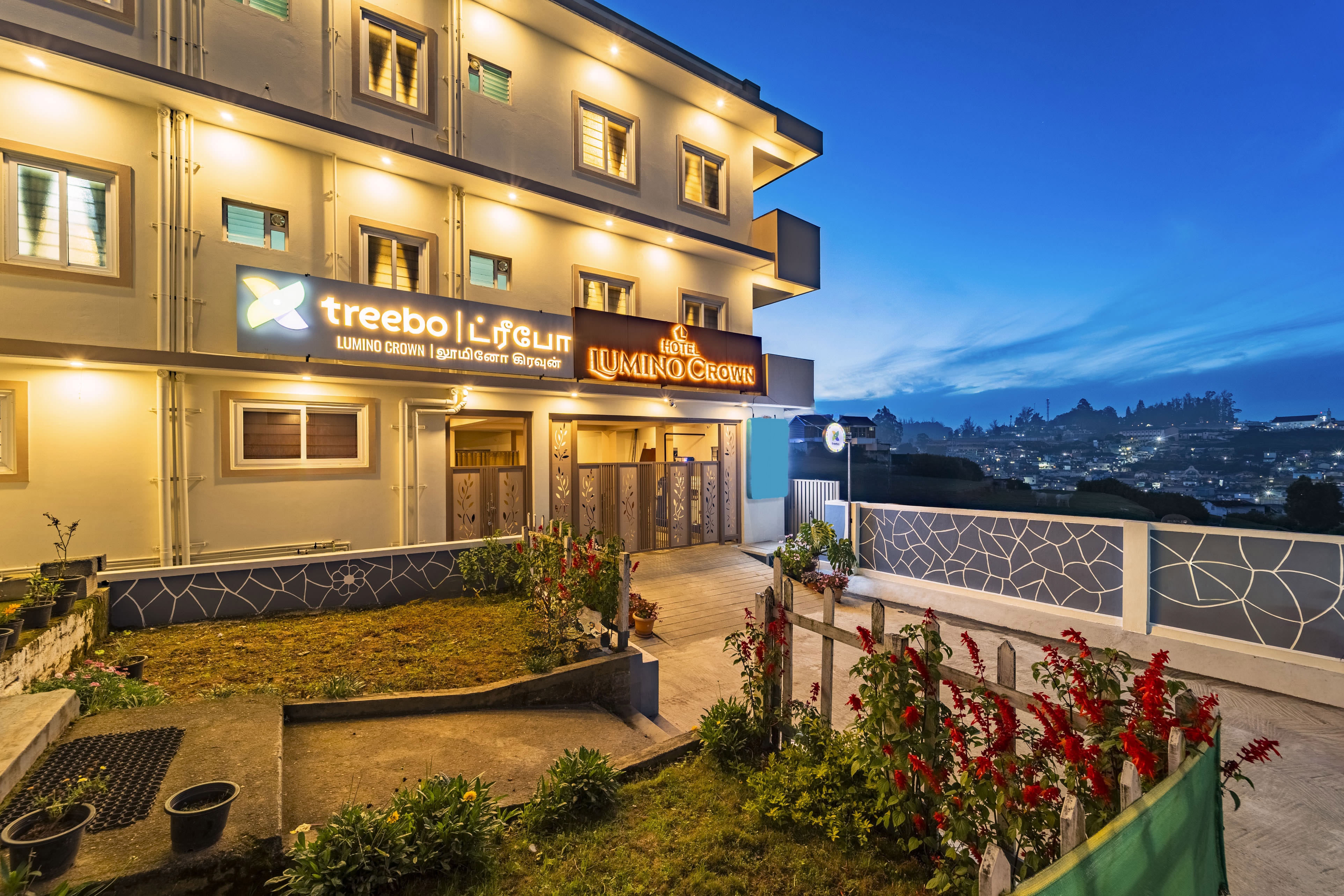 The facade of Treebo Lumino Crown, 850 Meters From Ooty Lake in undefined. 