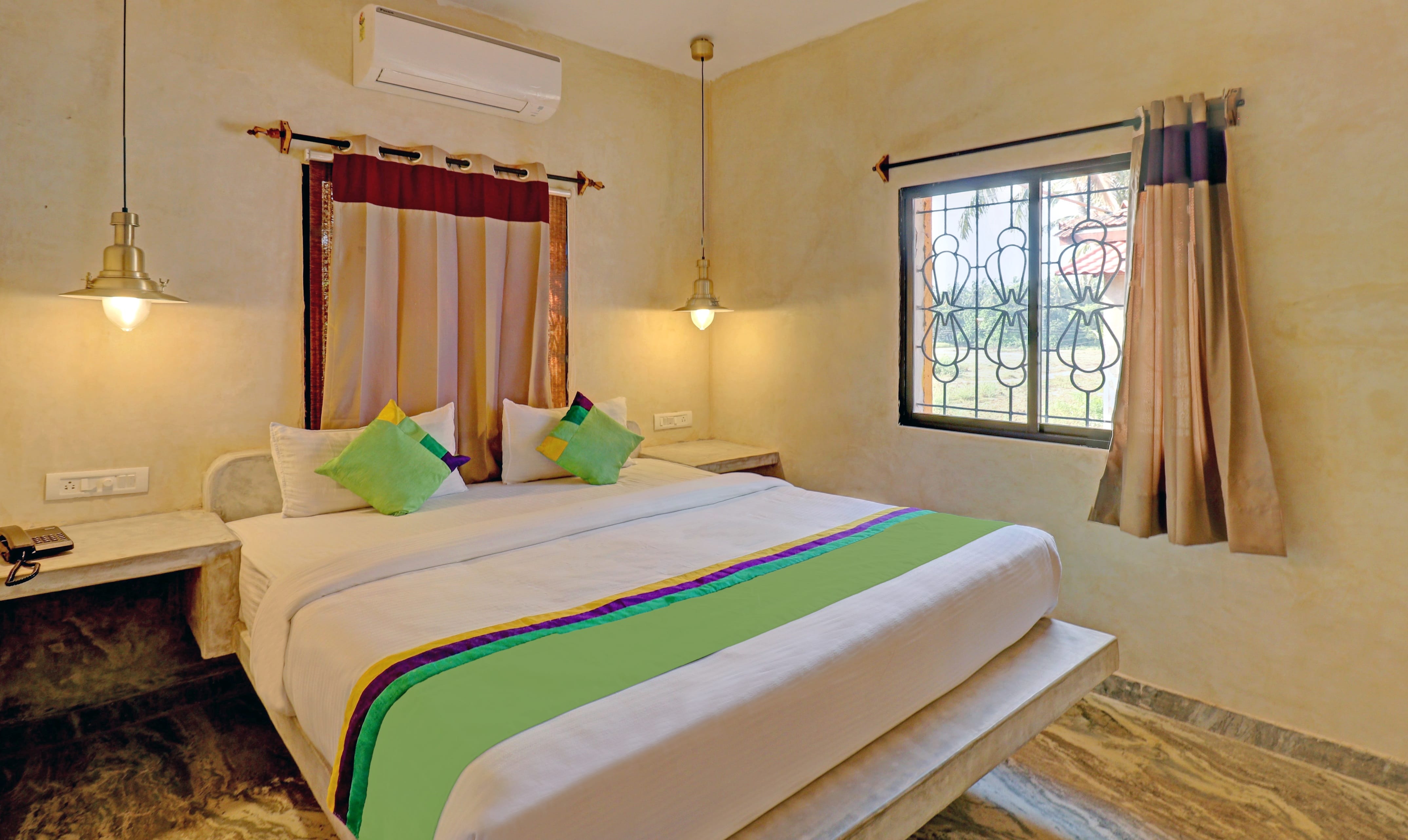 Deluxe room in Treebo Morjim Banyan Resort With Swimming Pool in undefined. Deluxe
