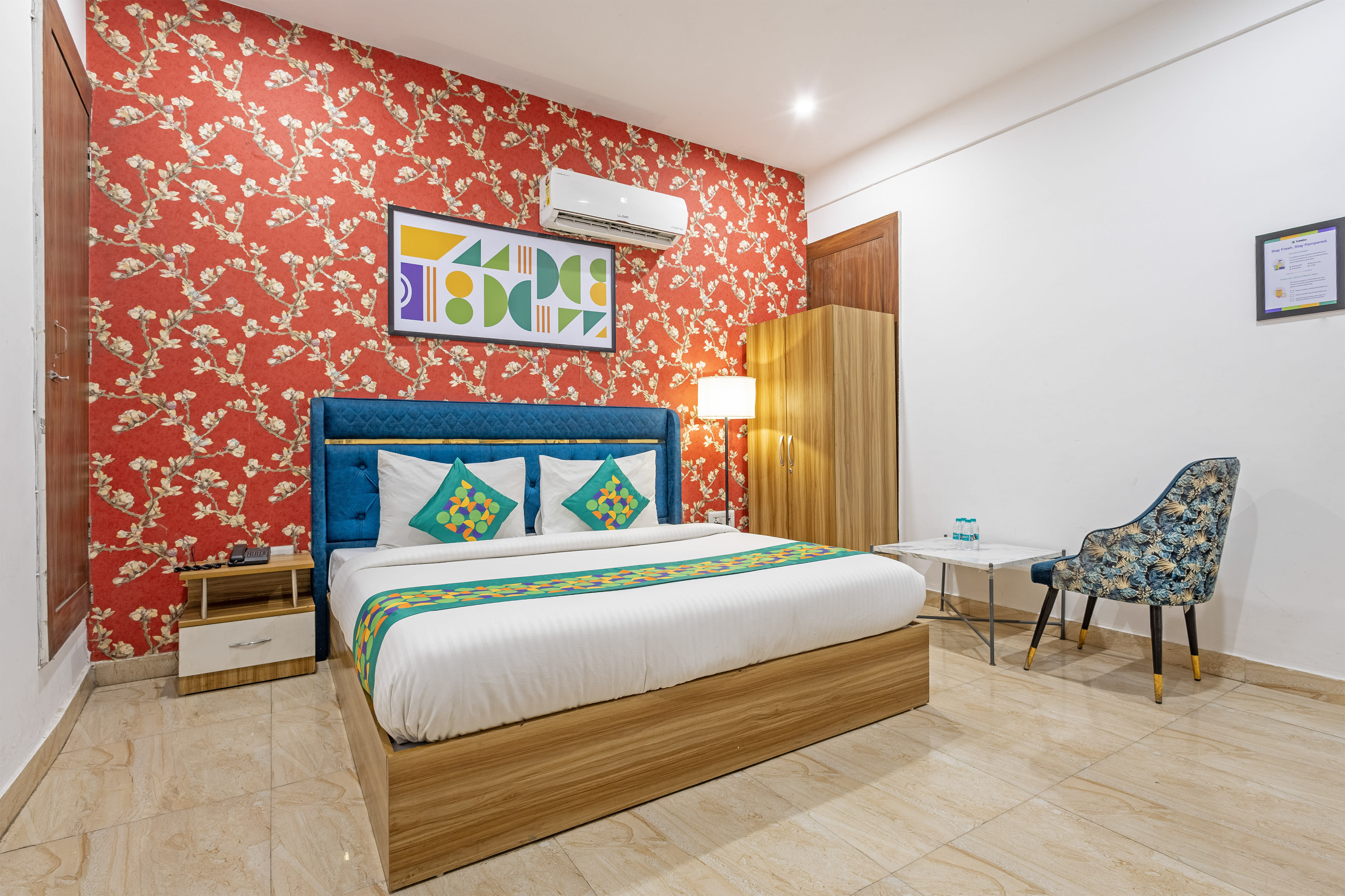 Deluxe room in Treebo Noida Business Suites in undefined. 