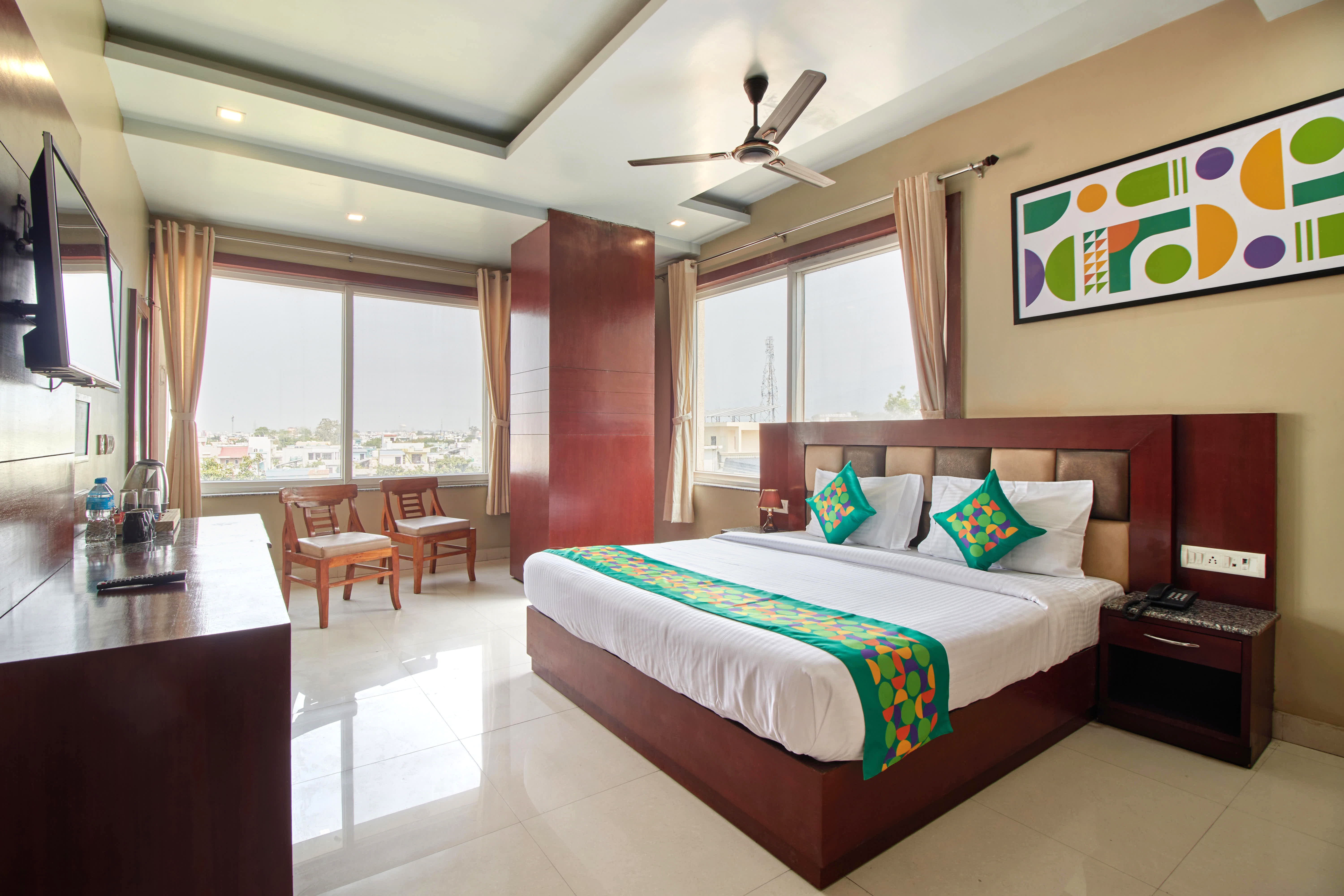 Deluxe room in Treebo Prem Tower in undefined. 
