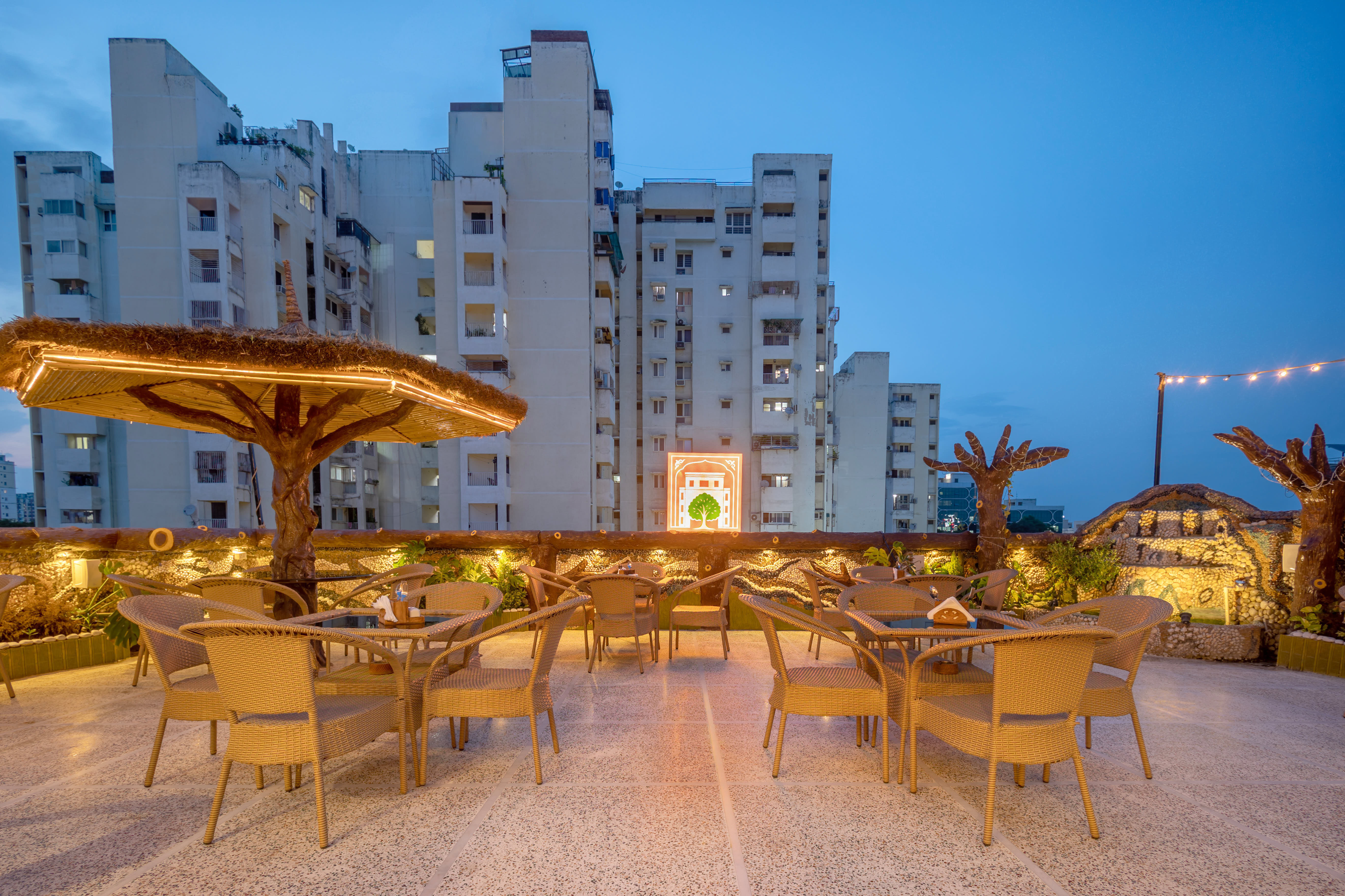 The Roof Top Cafe of Treebo Premium The Maulshri, Behind Health Vistaar City in undefined.
