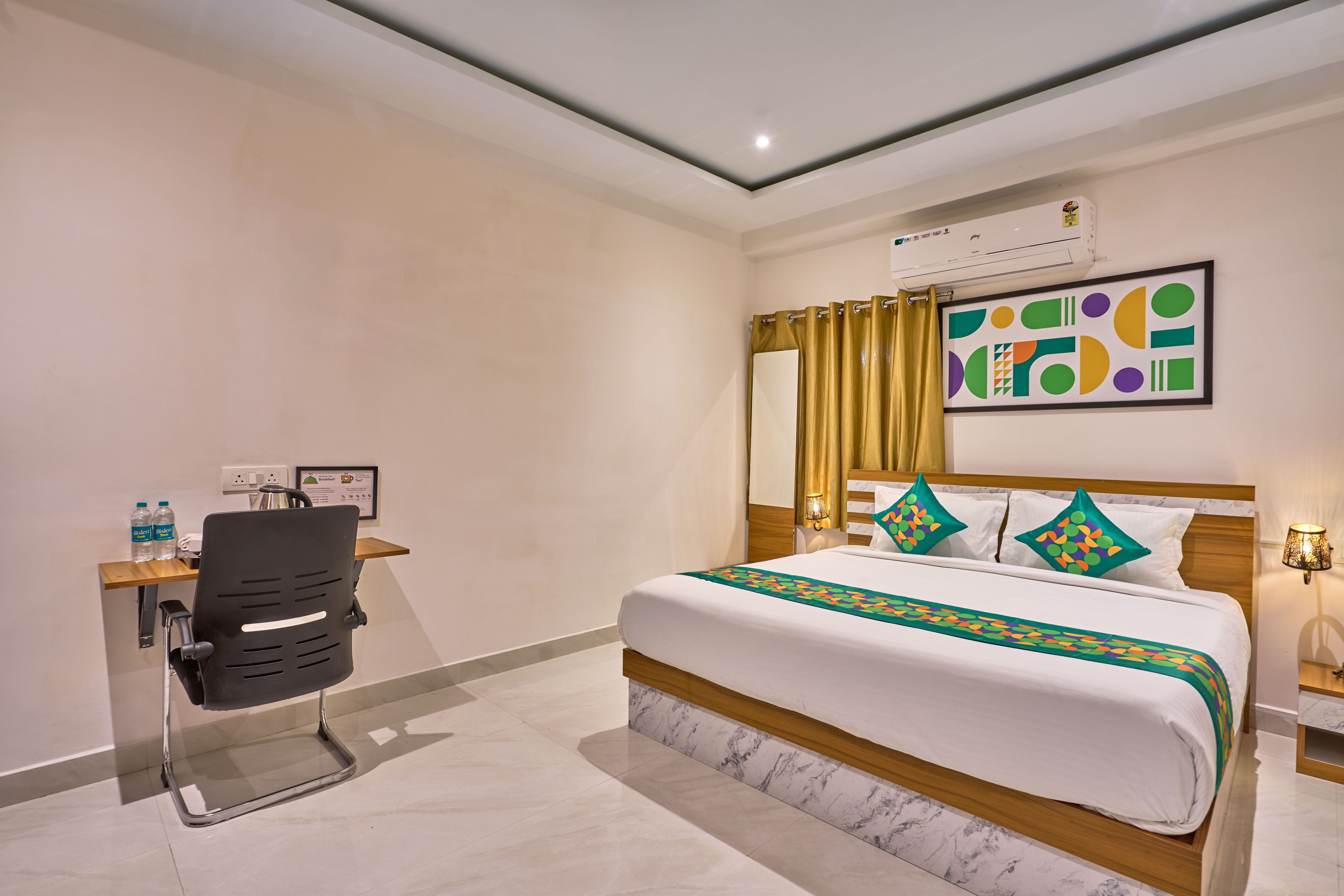 Deluxe room in Treebo Saffron Suites, Near Financial District & US Consulate in undefined. 