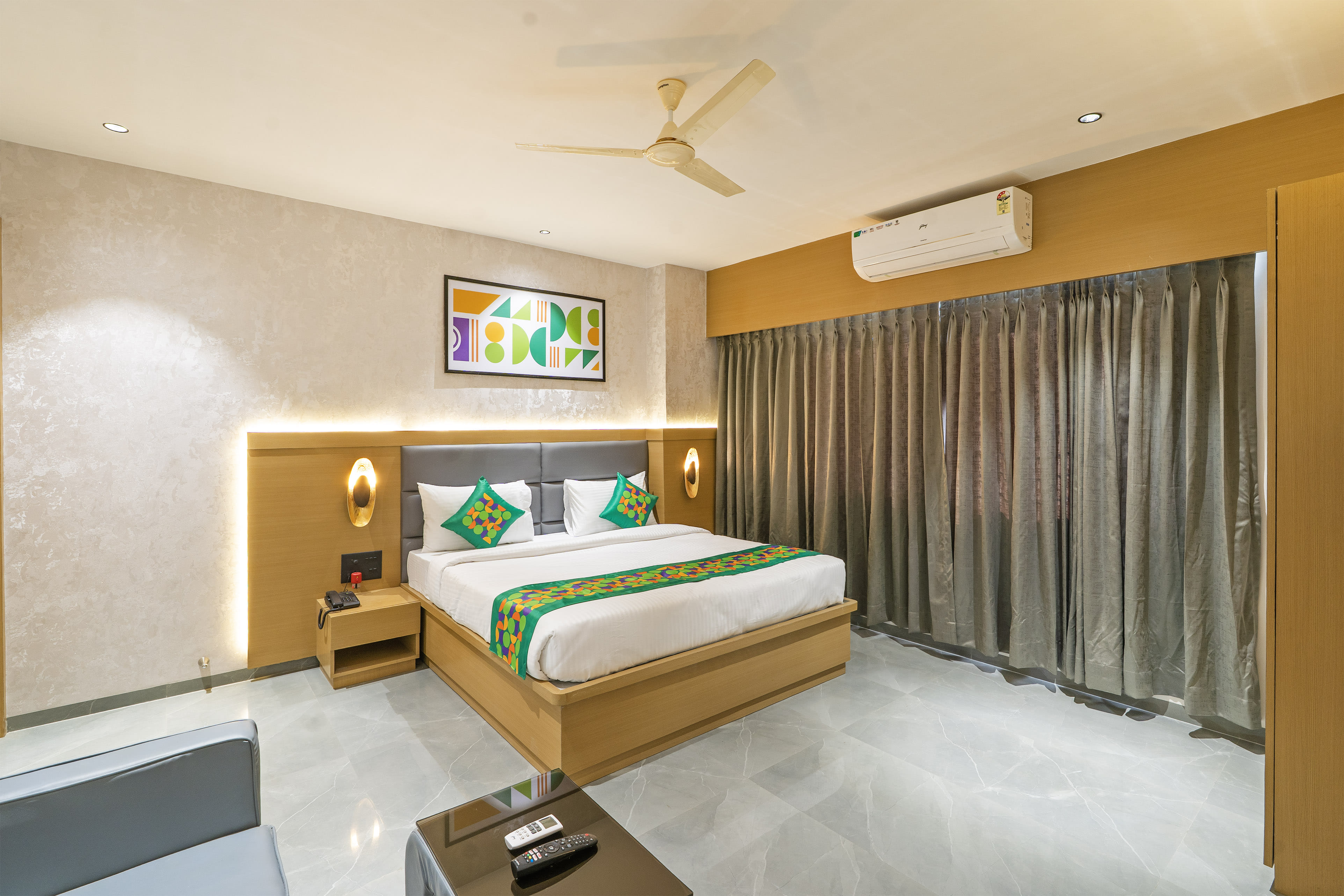 Deluxe room in Treebo Sairadha in undefined. 