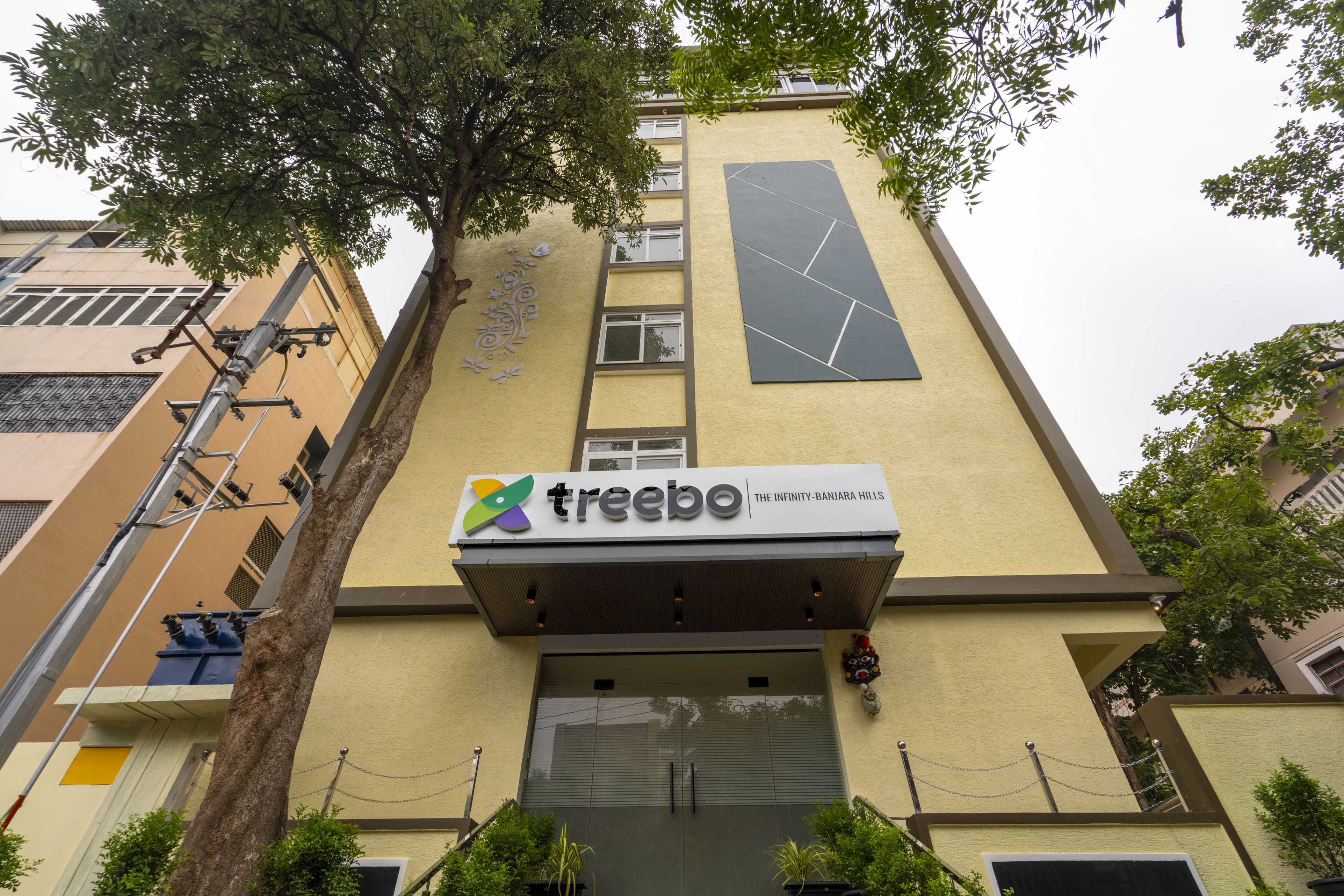 The facade of Treebo The Infinity, Banjara Hills in undefined. 