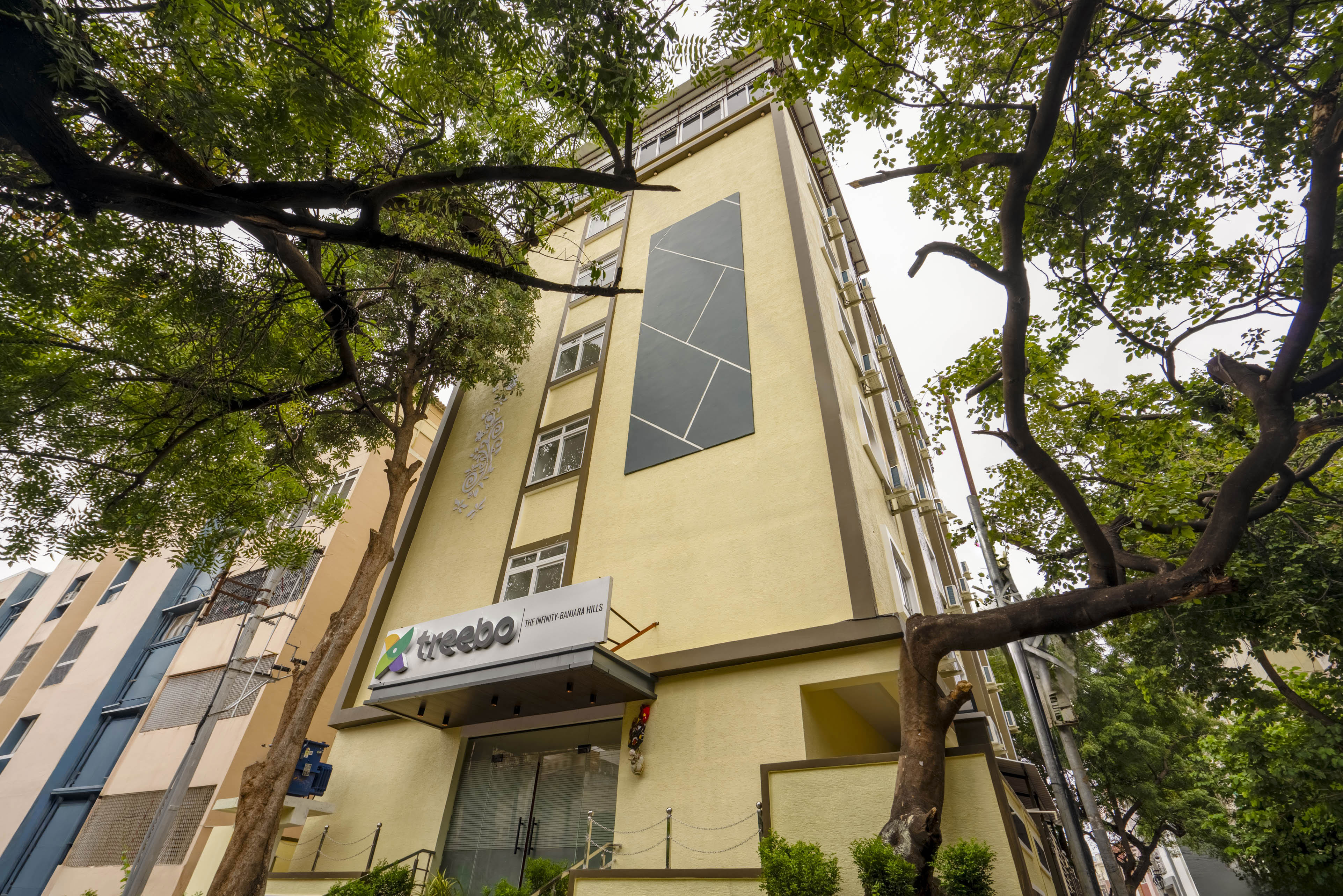 The facade of Treebo The Infinity, Banjara Hills in undefined. 