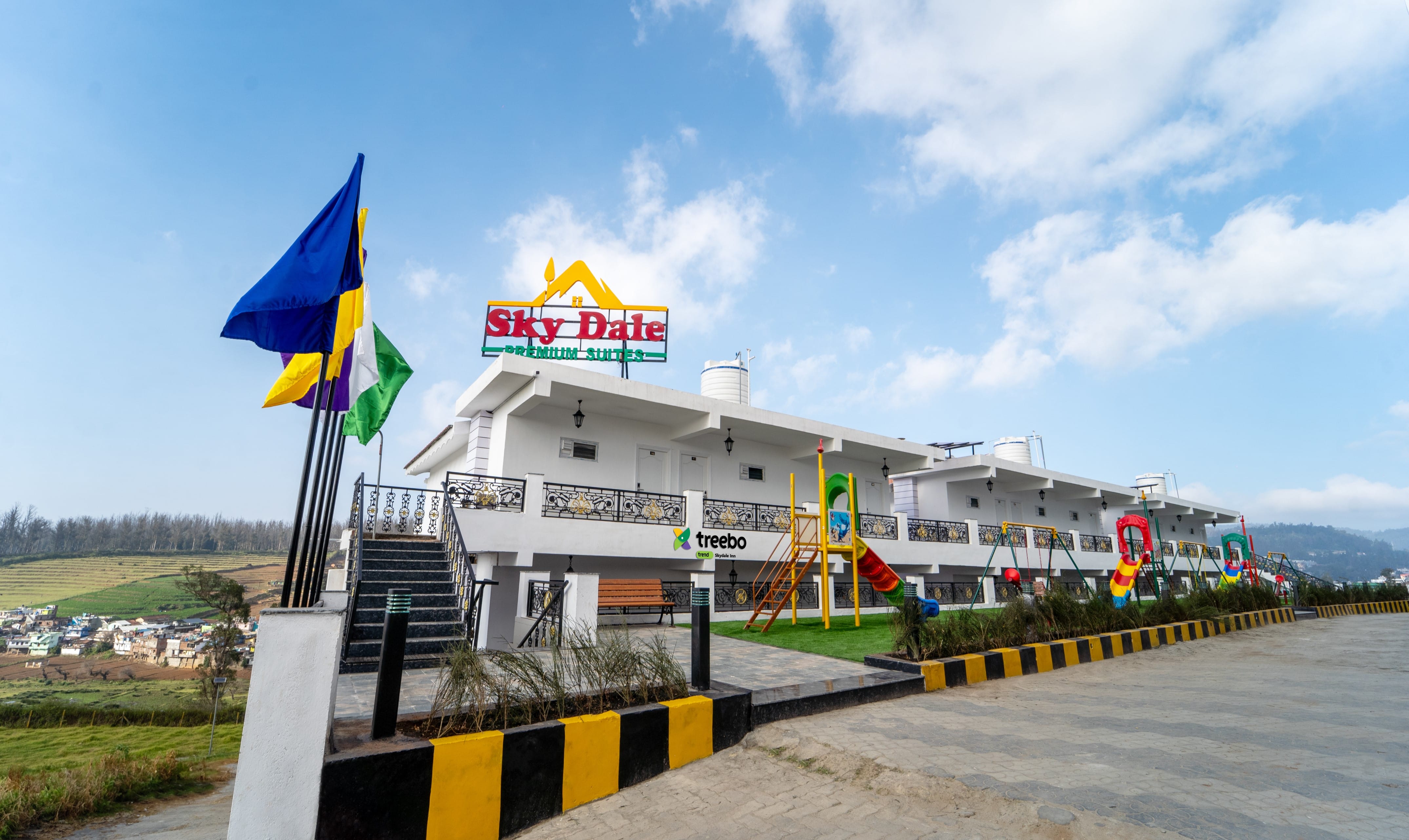 The facade of Treebo Skydale Premium Suites, 1500 Mtrs From Ooty Lake in undefined. Well-maintained space