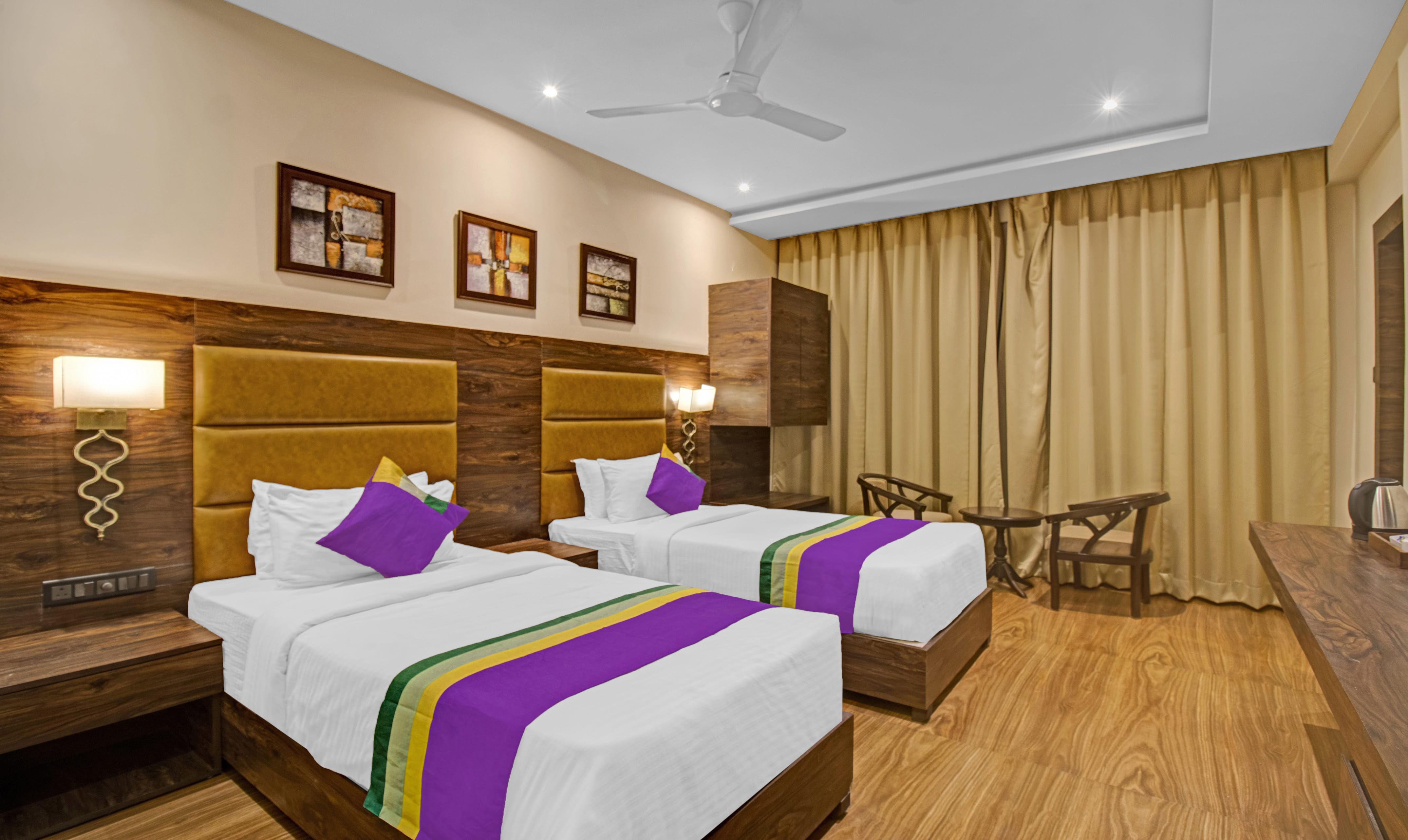 Deluxe room in Treebo Premium Median Inn in undefined. Cozy bed & breakfast