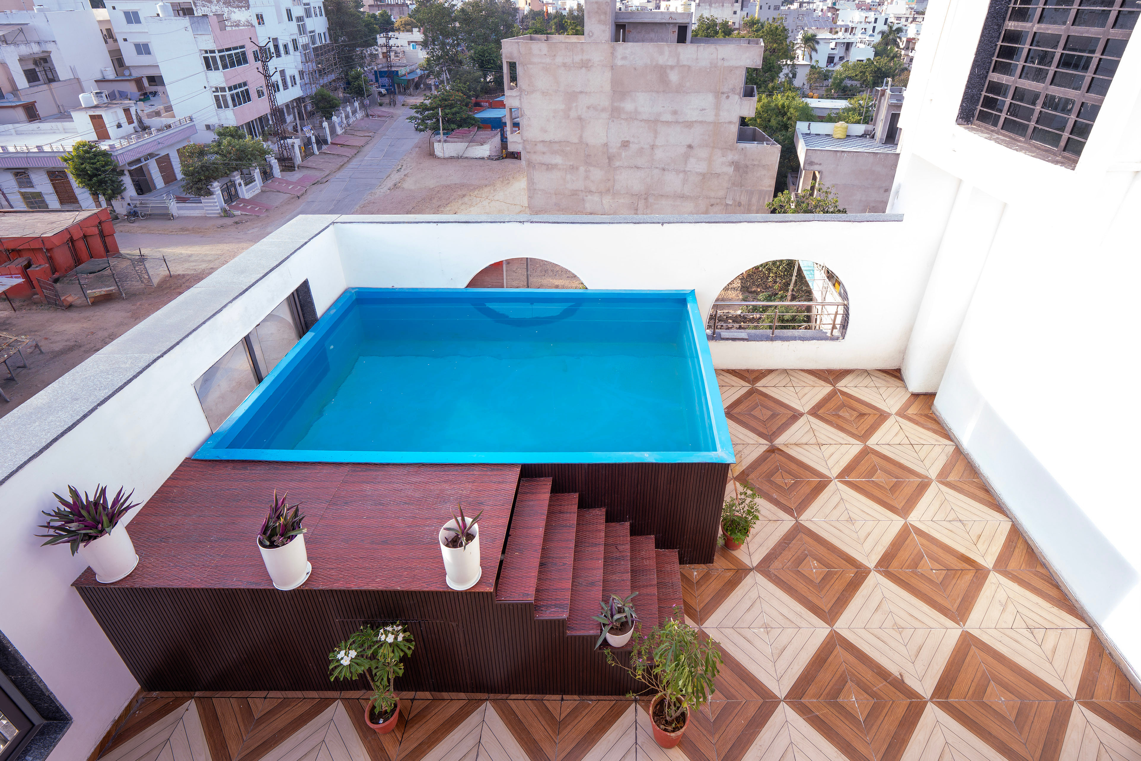 The Pool of Treebo Udai Shikhar with Swimming Pool in undefined. 